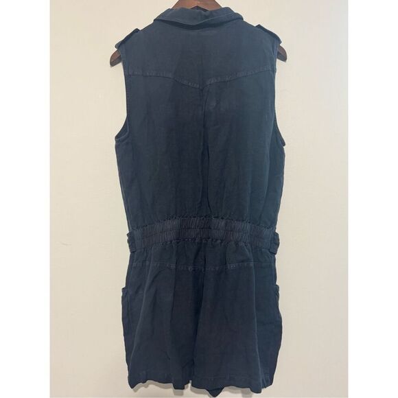 Young Fabulous & Broke Hudson Romper YFB Women Sz Large Linen Rayon Jumper - Picture 7 of 12